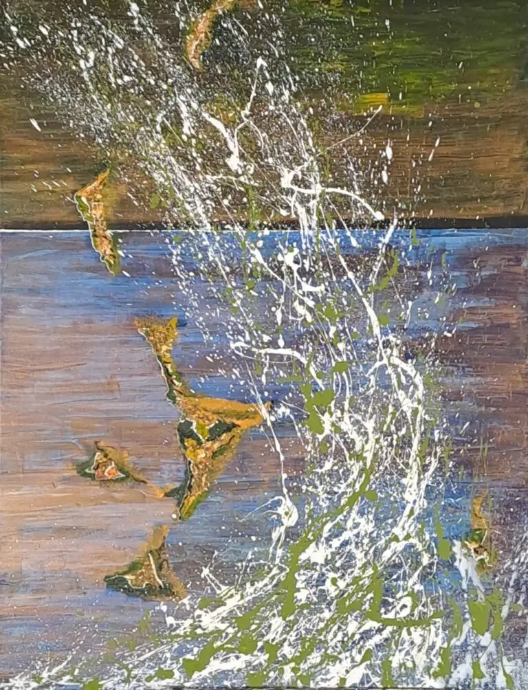 Coque bleue et verte